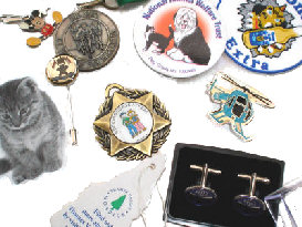 Promotional Items, Cufflinks, Medals, Collection Boxes - Click for details