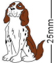 Springer Spaniel Dog Brown Badge