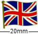 Wavy British Union Jack Flag Badge