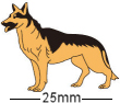 German Shepherd Alsatian Dog Badge