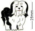 Lhasa Apso Dog Black Badge