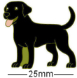 Black Labrador Dog Badge