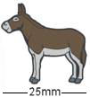 Brown Donkey Badge
