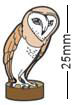 Owl on Stand Badge