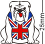 British Union Jack Flag Bulldog White