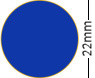 Round Dot Badge - Blue