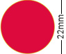 Round Dot Badge - Red