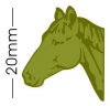 Gold Horse Head Badge